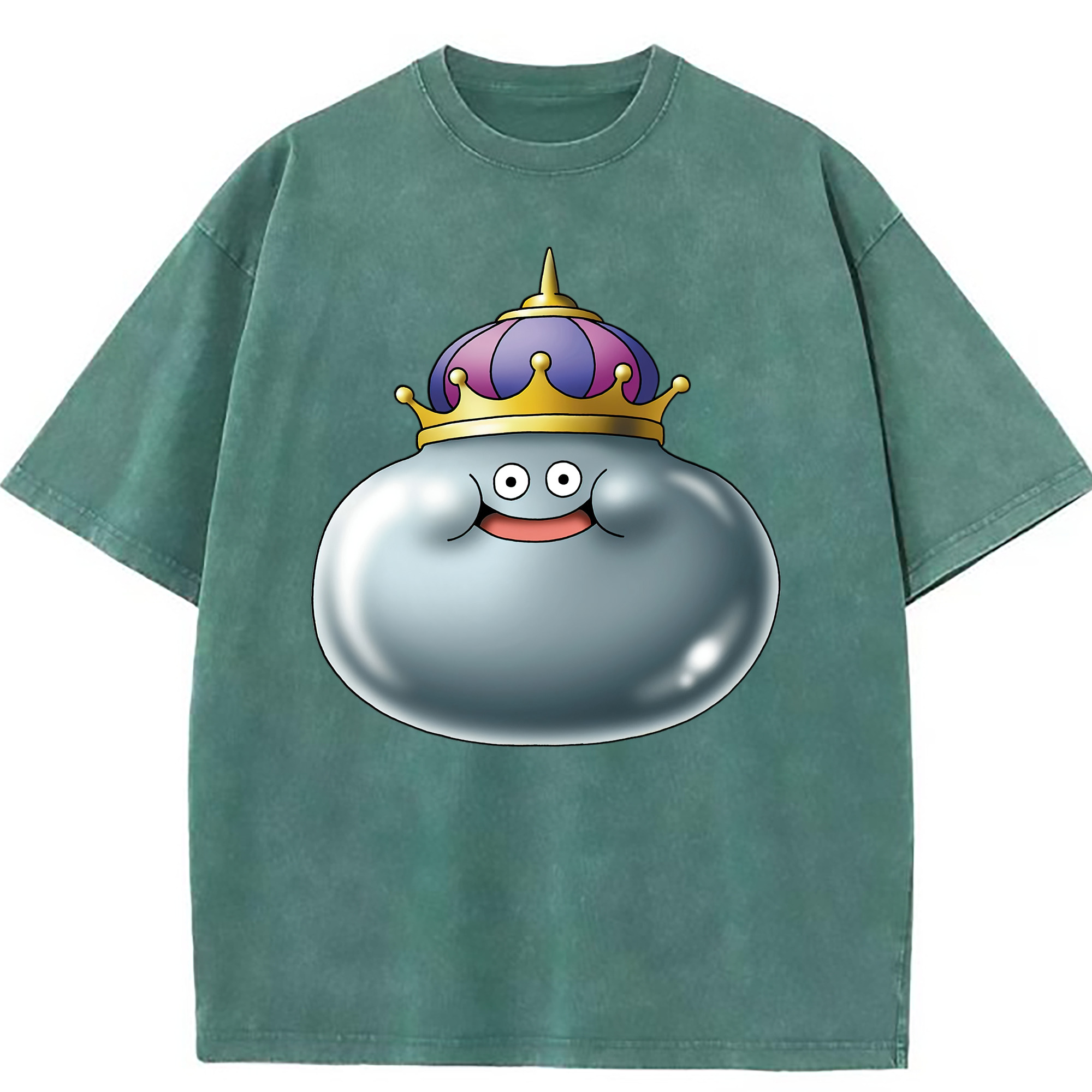 （画像用） ドラゴンクエスト Doragon Kuesuto Dragon Quest 綿100% ヴィンテージ風 半袖Tシャツ（フロントプリント）